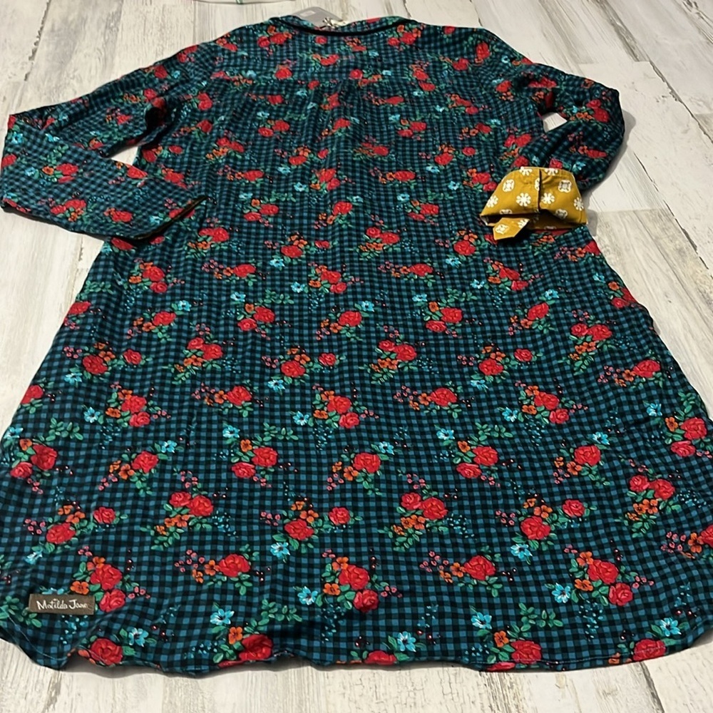Matilda Jane Fa La La Floral Gingham Dress NWT Small - Picture 7 of 10